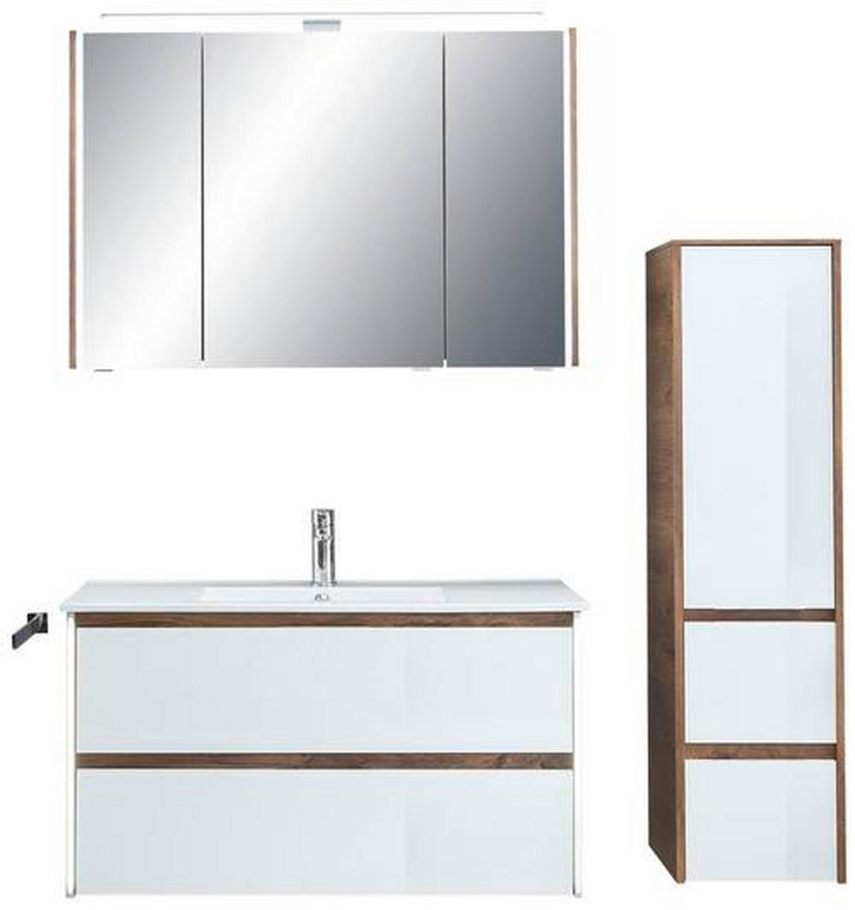 KOUPELNA  - bílá, Design, kompozitní dřevo/keramika (105,5cm) - Sadena