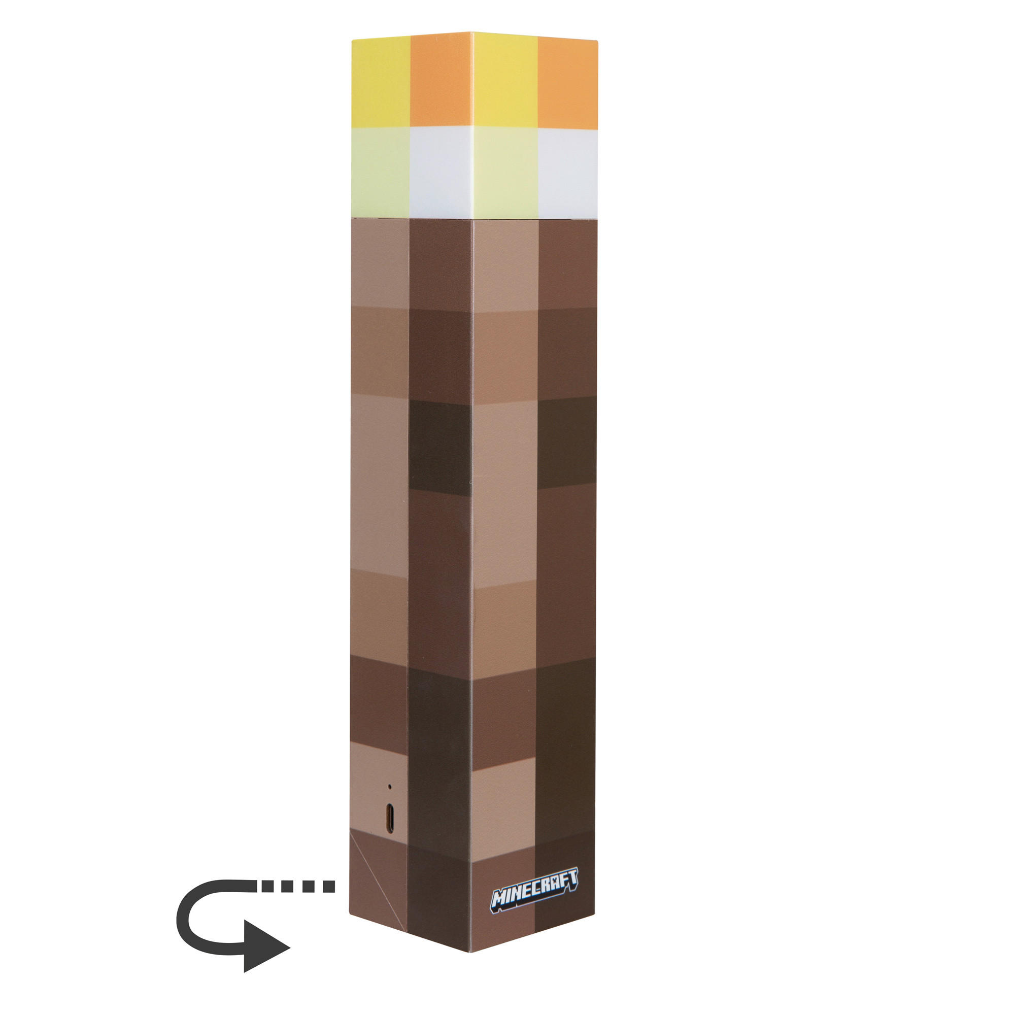 Minecraft Led-Dekoleuchte Minecraft Braun, Gelb 5.6x28x5.6 cm