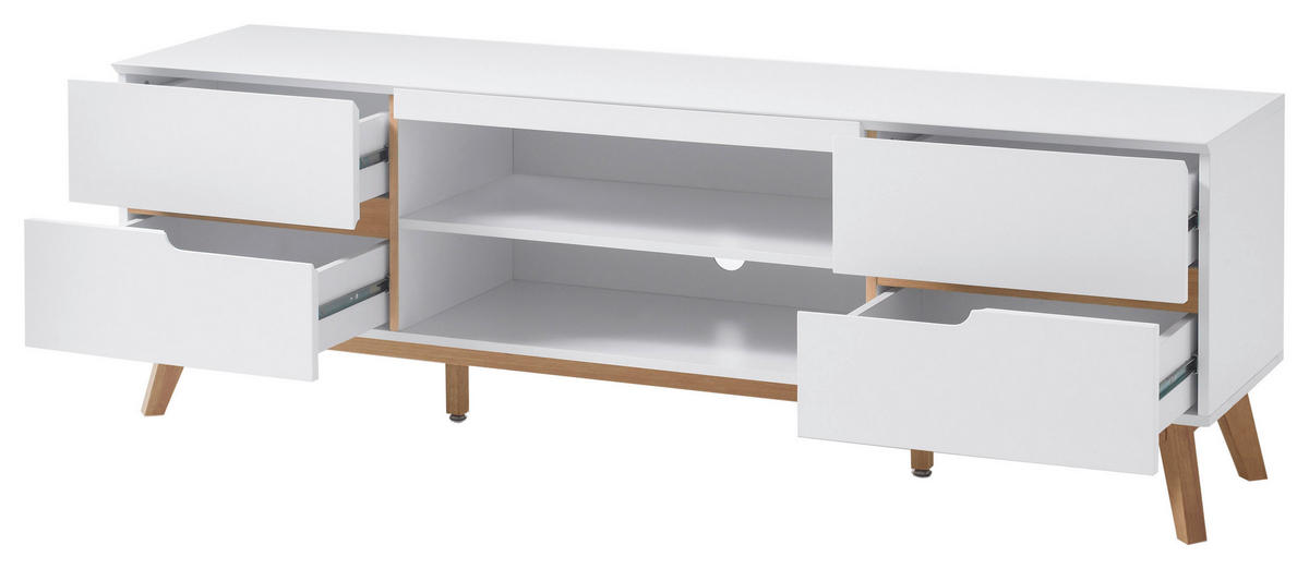 LOWBOARD Cervo  in 169/56/40 cm  - Eichefarben/Weiß, Design, Holz/Holzwerkstoff (169/56/40cm)