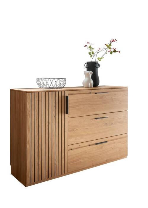 SIDEBOARD  in 147/94/42 cm  - Eichefarben/Schwarz, LIFESTYLE, Holz/Holzwerkstoff (147/94/42cm) - Linea Natura