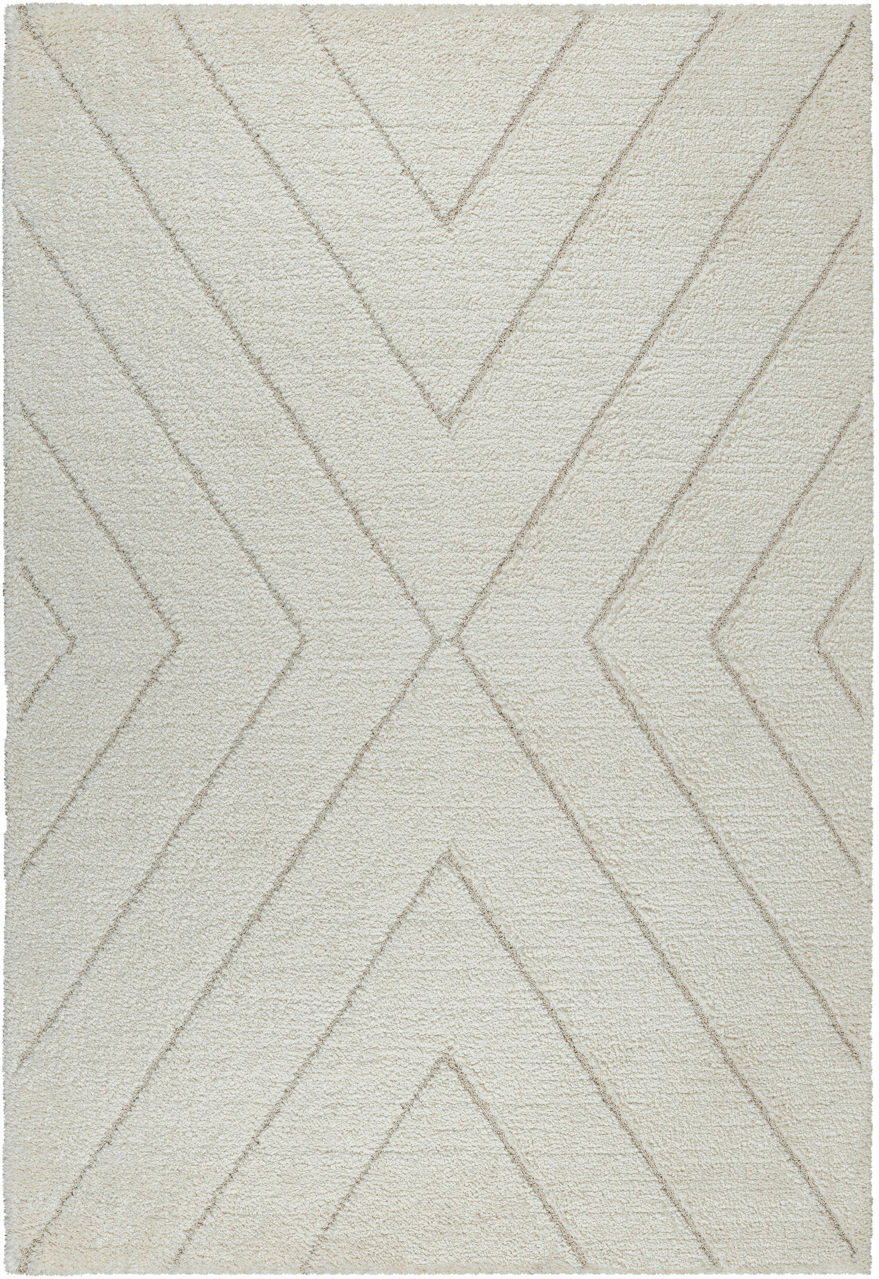 Novel Hochflorteppich Ideal Shaggy Creme 80x150 cm