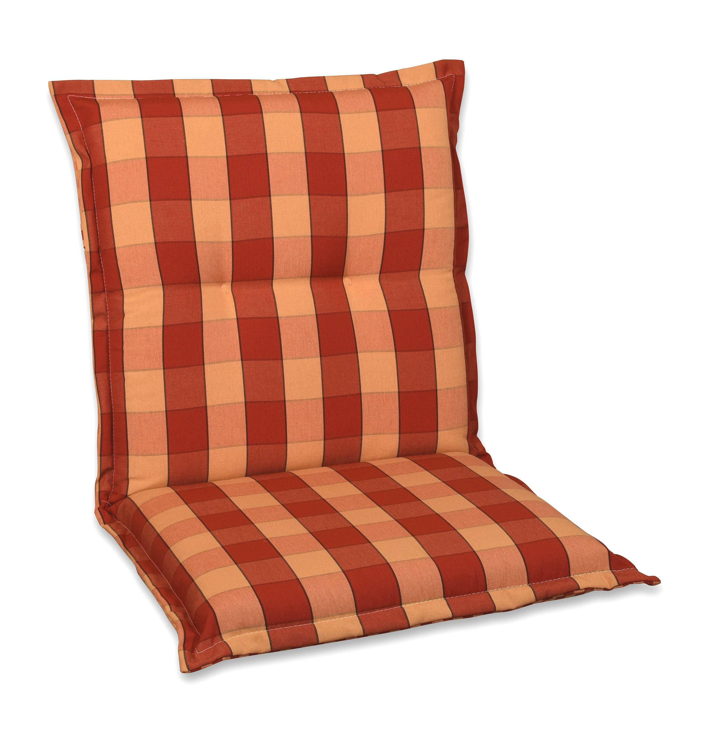 SESSELAUFLAGE Karo  - Beige/Rot, Basics, Textil (50/9/100cm)