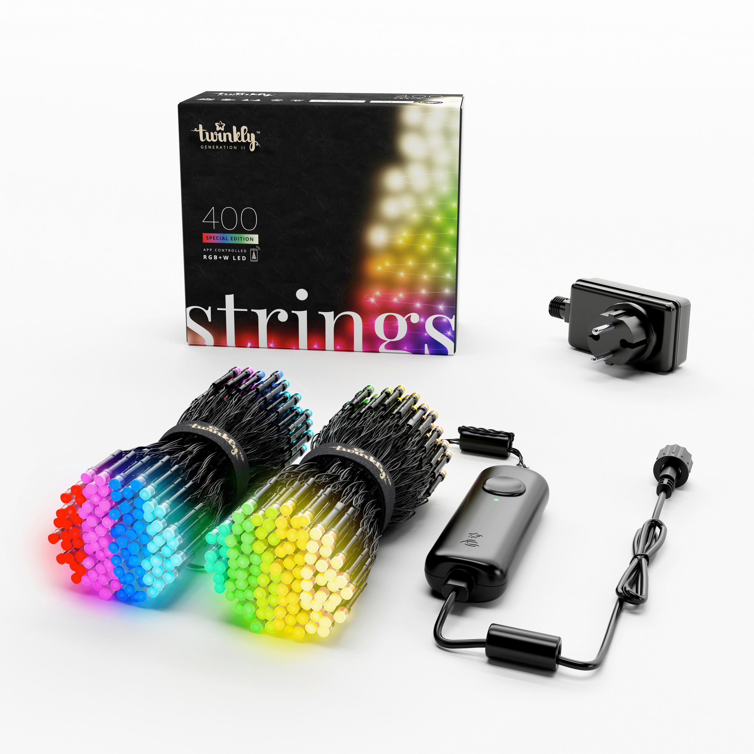 LED-DEKOLEUCHTE Twinkly 3200 cm   - Blau/Rot, Basics, Kunststoff (3200cm)