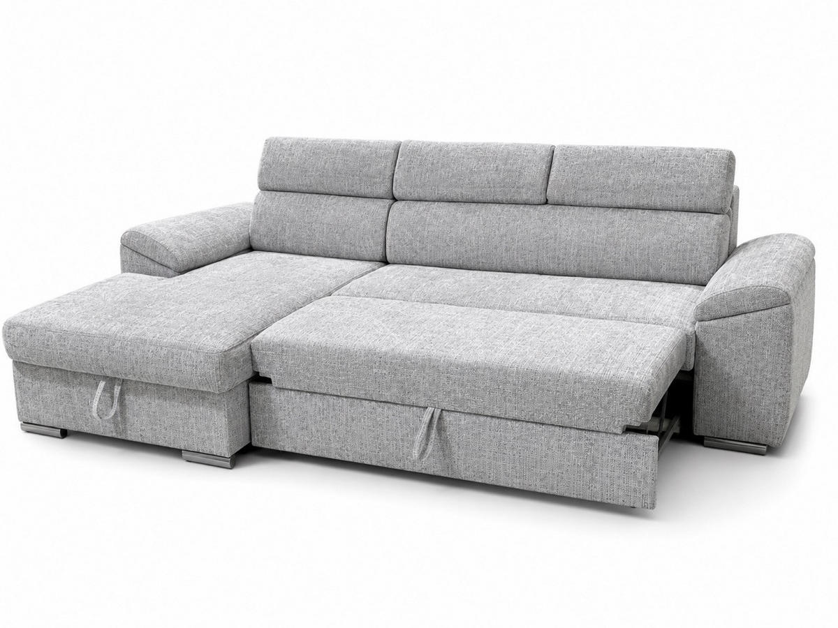 SAROKKANAPÉ textil szürke  - szürke, Basics, textil (185/81-98/275cm) - Carryhome