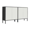 SIDEBOARD Mailand Set 2 + MF  in 158/86/33 cm  - Anthrazit/Weiß, MODERN, Holzwerkstoff/Metall (158/86/33cm) - MID.YOU