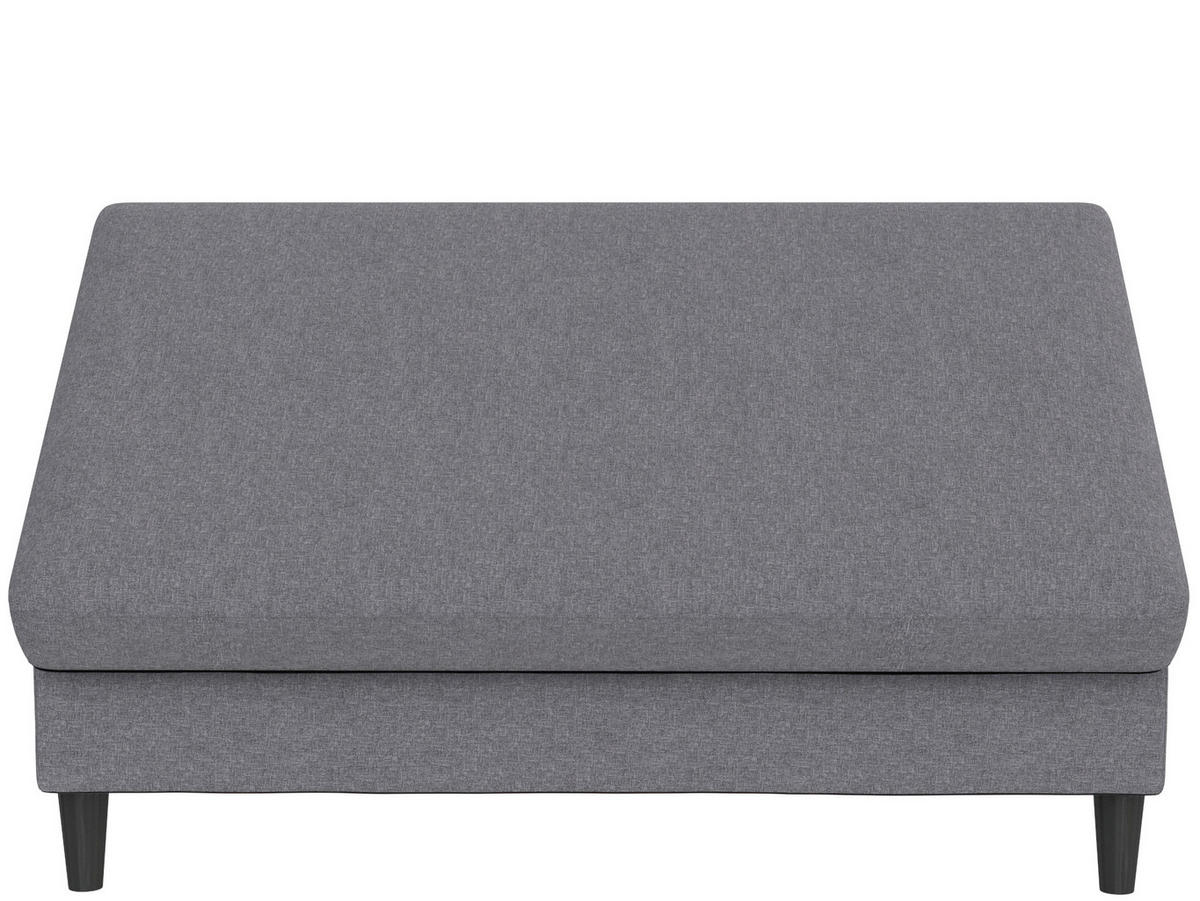 HOCKER in Textil Grau  - Schwarz/Grau, Basics, Kunststoff/Textil (130/43/69cm) - Livetastic