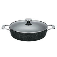 SERVIERPFANNE Granit Professional 28 cm  - Schwarz, Basics, Metall (28cm) - ELO