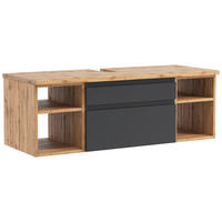 WASCHBECKENUNTERSCHRANK 120/41/47 cm  - Eiche Wotan/Grau, MODERN, Holzwerkstoff (120/41/47cm) - Held