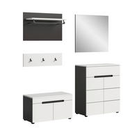 ELŐSZOBAFAL - fehér/szürke, Design, faalapú anyag (175/190/37cm) - Livetastic