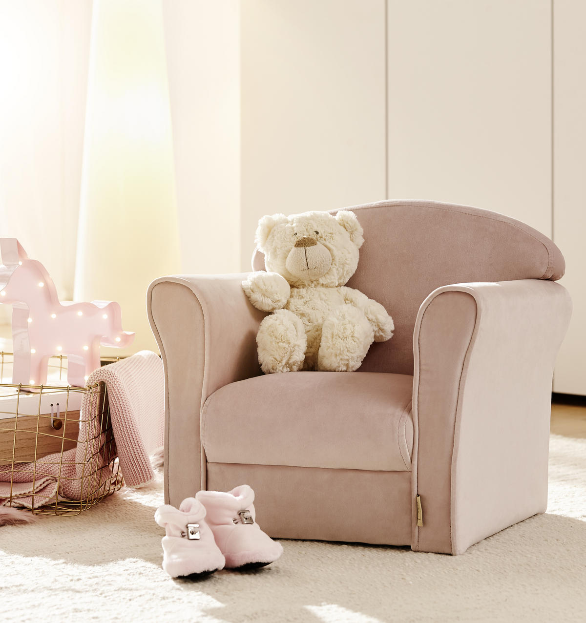 DĚTSKÉ KŘESLO  - pink, Trend, textil (50/39/44cm) - Jimmylee