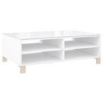 COUCHTISCH in Glas, Holzwerkstoff 110/70/37,9 cm  - Champagner/Weiß, Design, Glas/Holzwerkstoff (110/70/37,9cm) - Hom`in