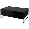 COUCHTISCH in Holz, Metall 118/70/45 cm  - Schwarz/Akaziefarben, Trend, Holz/Metall (118/70/45cm) - Ambia Home