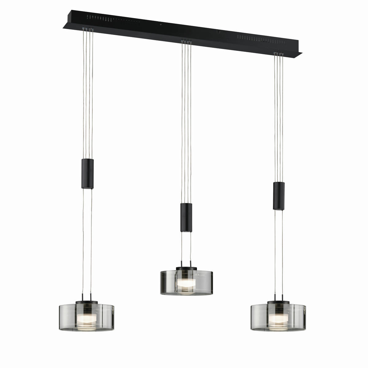 LED-HÄNGLAMPA Lavin 100/20/160 cm  - Design, metall/glas (100/20/160cm) - Fischer & Honsel