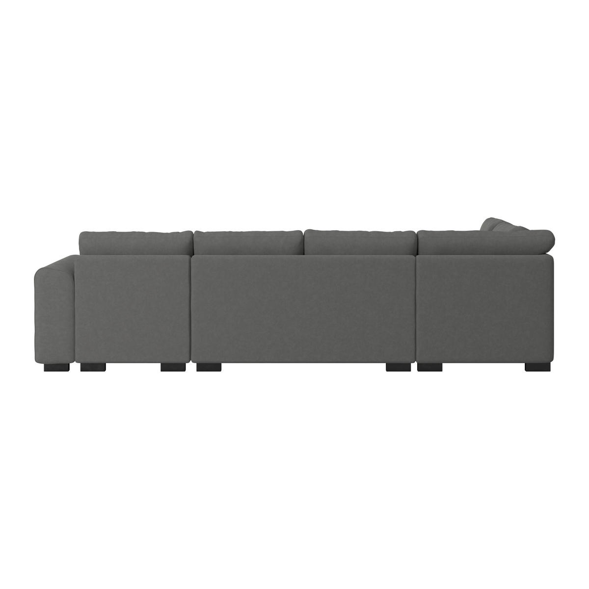 WOHNLANDSCHAFT Anthrazit Mikrofaser  - Anthrazit/Schwarz, MODERN, Kunststoff/Textil (178/305/155cm) - P & B