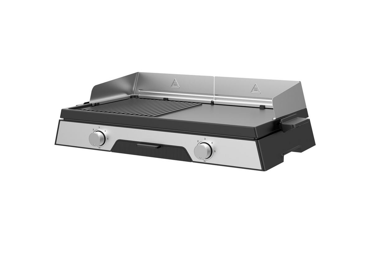 TISCHGRILL  - Edelstahlfarben, Basics, Metall (61,1/16,8/34,3cm) - Nabo