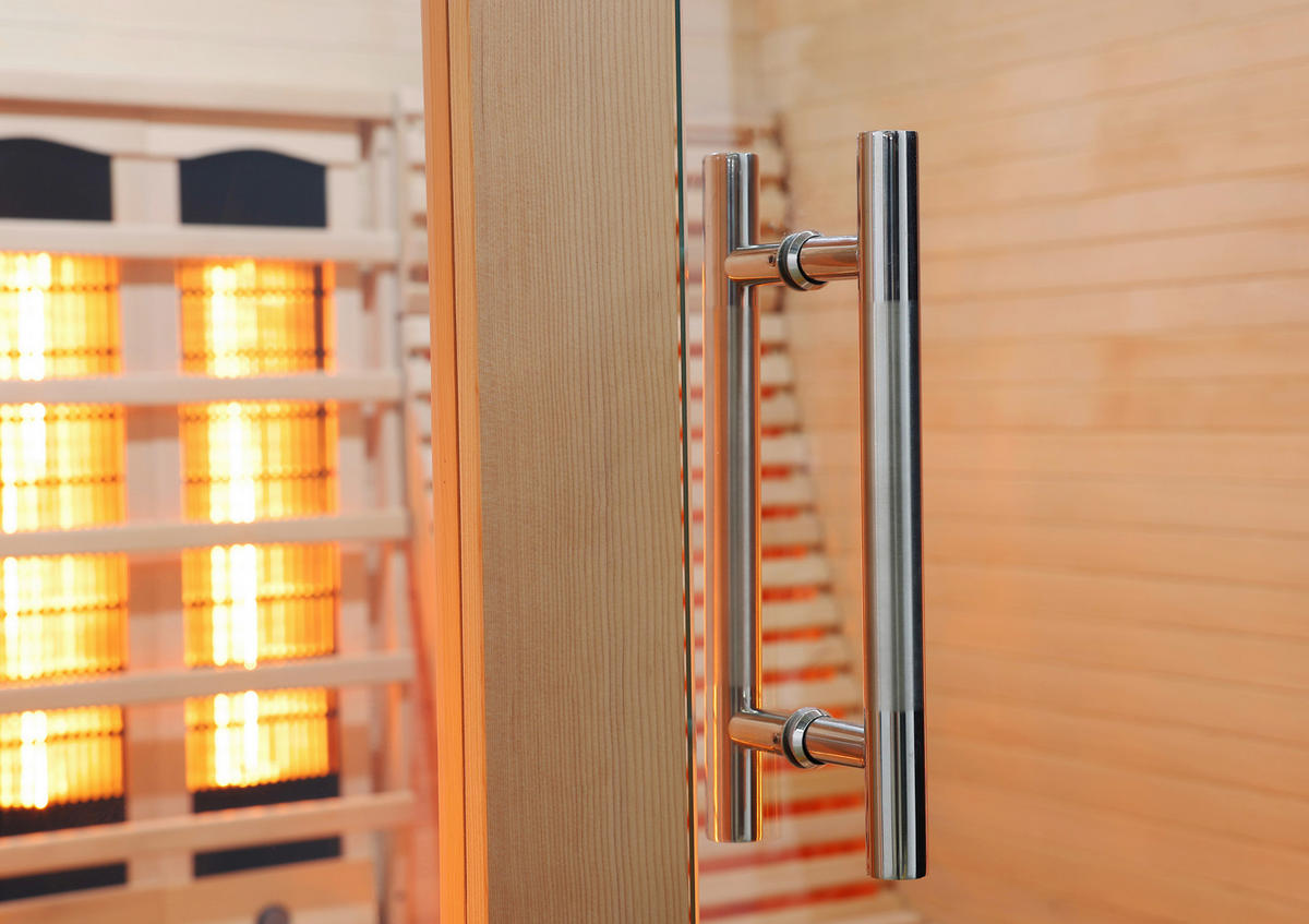 INFRAROTKABINE für 2 Personen  - Braun, Basics, Holz (150/200/150cm) - Sanotechnik