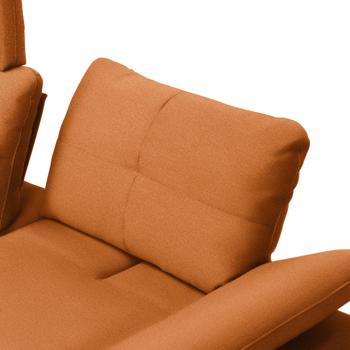 ECKSOFA in Webstoff Orange  179/301 cm  - Schwarz/Orange, Design, Textil/Metall (179/301cm) - Chilliano