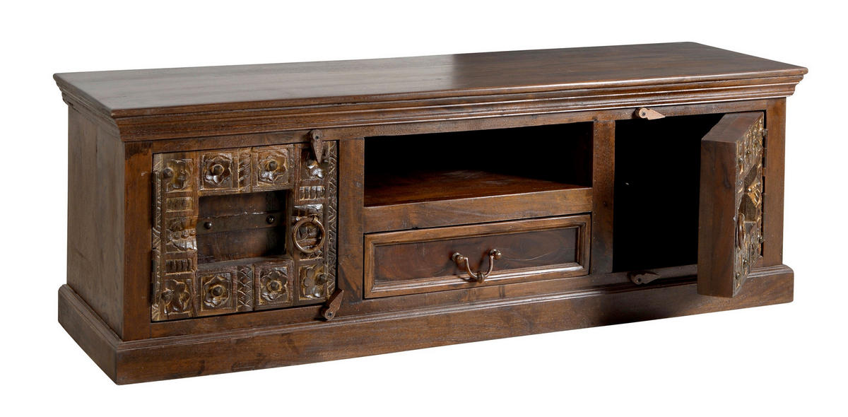 LOWBOARD  150/50/45 cm 1 Schublade(n)  - Schwarz/Braun, Design, Holz/Metall (150/50/45cm) - MID.YOU