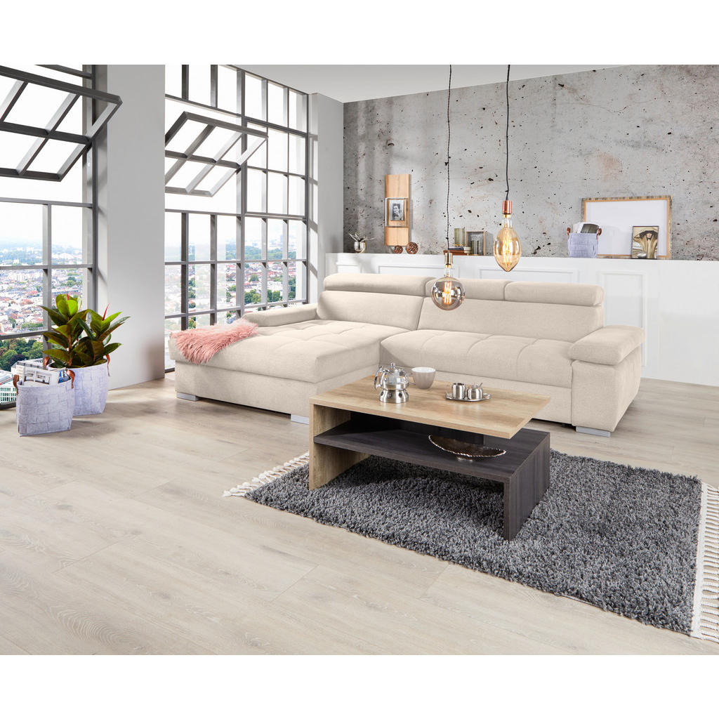 Thumbnail - Livetastic Ecksofa, Beige, Textil, 3-Sitzer, 292x183 cm, Made in EU, Rücken echt, Armteil links, Wohnzimmer, Sofas & Cou...