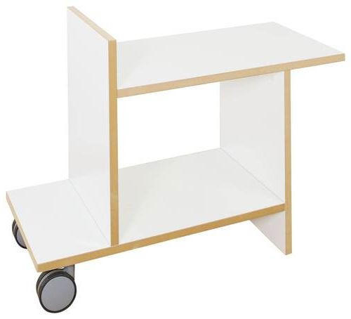 BEISTELLTISCH 80/32/56 cm Weiß, Buchefarben rechteckig  - Buchefarben/Weiß, MODERN, Holzwerkstoff/Kunststoff (80/32/56cm) - Tojo