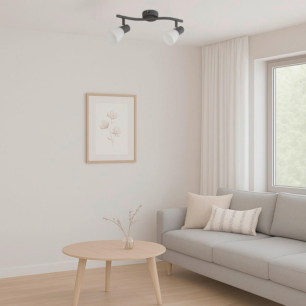 REFLEKTOR SOMA  - bela/crna, Osnovno, staklo/metal (35/7,2/16cm)