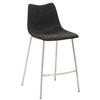 TRESENSTUHL Lederlook Schwarz, Edelstahlfarben abwischbar  - Edelstahlfarben/Schwarz, KONVENTIONELL, Textil/Metall (49/99,5/55cm) - Livetastic