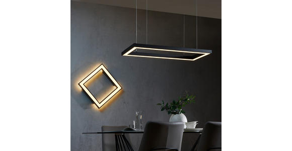 LED-DECKENLEUCHTE 50/50/8 cm    - Schwarz, Trend, Kunststoff/Metall (50/50/8cm) - Novel