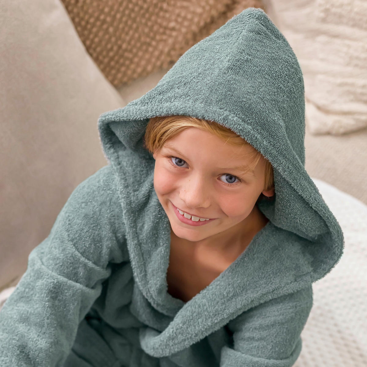 KINDERBADEMANTEL 140  - Koralle, Basics, Textil (140null) - Moeve