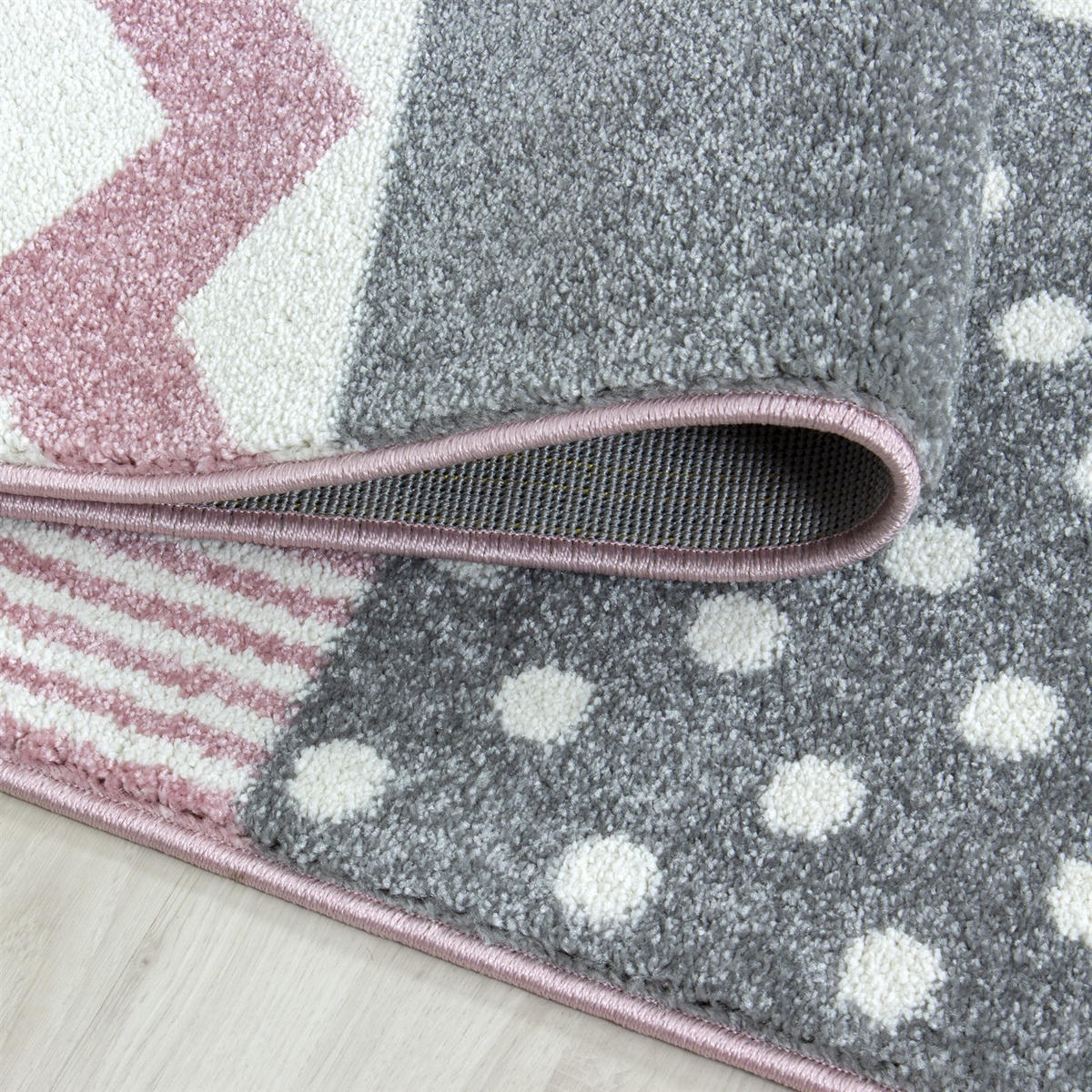 BARNMATTA 80/150 cm Kids  - vit/pink, Trend, textil (80/150cm) - Ben'n'jen