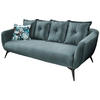 3-SITZER-SOFA Velours Blau, Multicolor  - Blau/Multicolor, Modern, Holz/Textil (236/94/103cm) - Livetastic