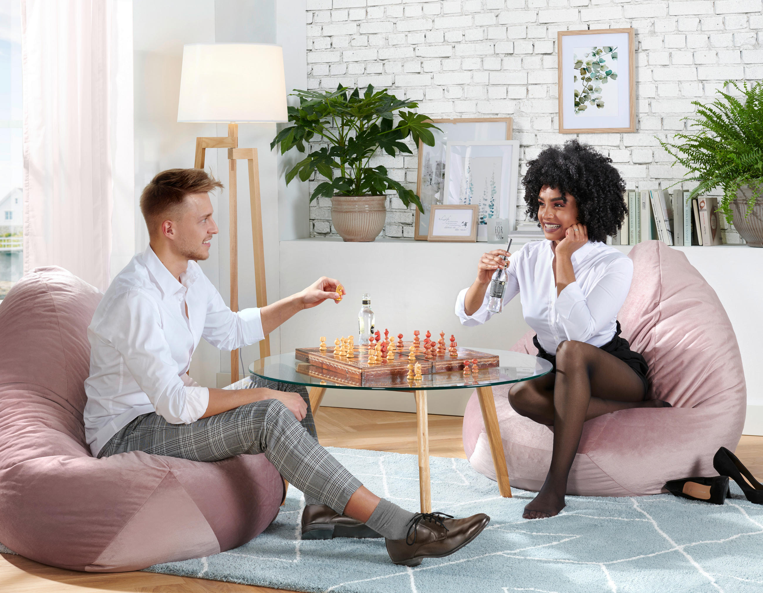 SITZSACK 270 l  - Hellrosa, Design, Textil (70/80/70cm) - Boxxx