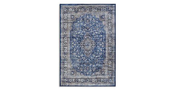 VINTAGE-TEPPICH 160/230/230 cm Asya Creme, Dunkelblau  - Creme/Dunkelblau, Design, Kunststoff/Textil (160/230/230cm) - Novel