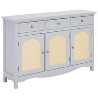 KOMODA   132/85/35 cm   siva, prirodne boje  - siva/prirodne boje, Design, drvni materijal/metal (132/85/35cm) - MID.YOU