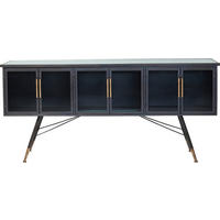 SIDEBOARD  in 180/85/38 cm  - Anthrazit/Messingfarben, Trend, Glas/Holzwerkstoff (180/85/38cm) - Kare-Design