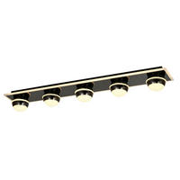 LED-DECKENLEUCHTE Biarritz 40/40/14 cm  - Schwarzchrom, Design, Kunststoff/Metall (40/40/14cm)