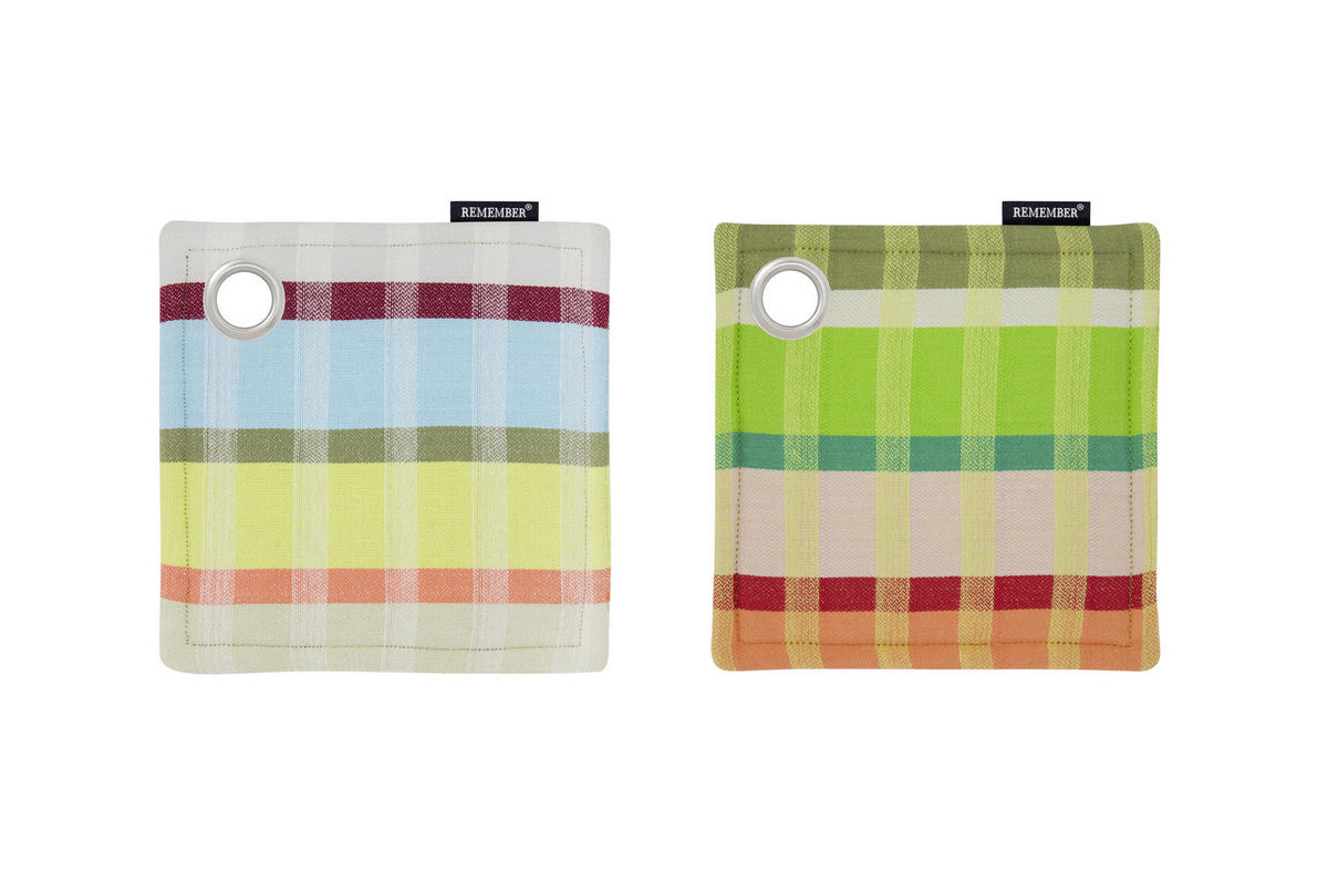 TOPFLAPPEN Gelb, Pastellblau  - Pastellblau/Gelb, Basics, Textil (18,5/18,5/2cm)