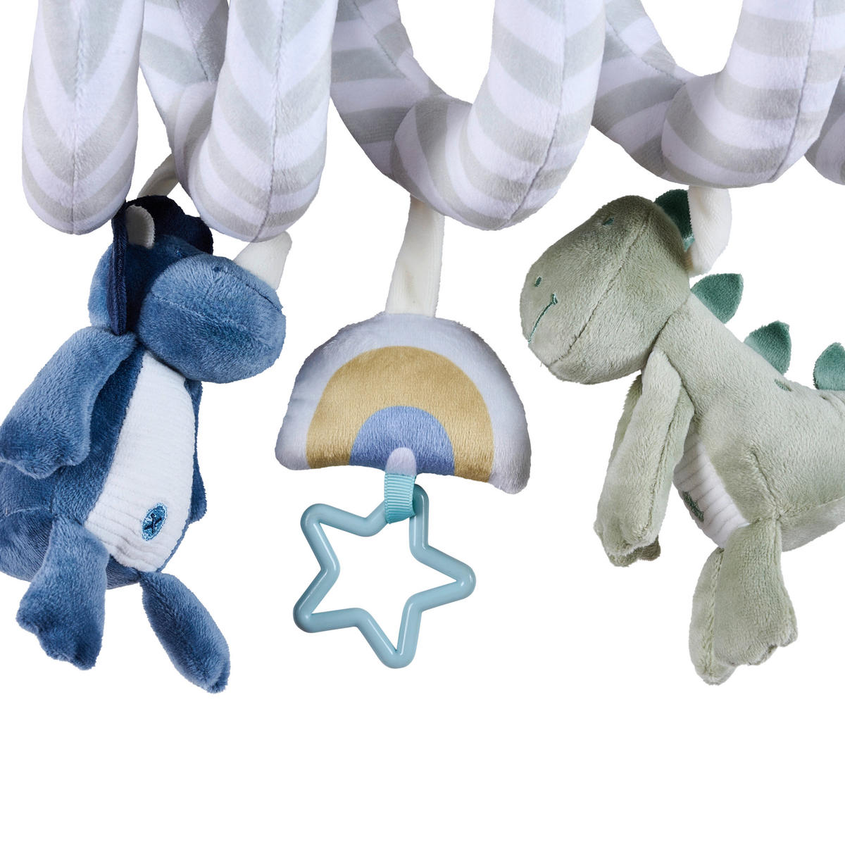 BABYSCHALENMOBILE  - Blau/Grün, Basics, Kunststoff/Textil (22cm) - Patinio