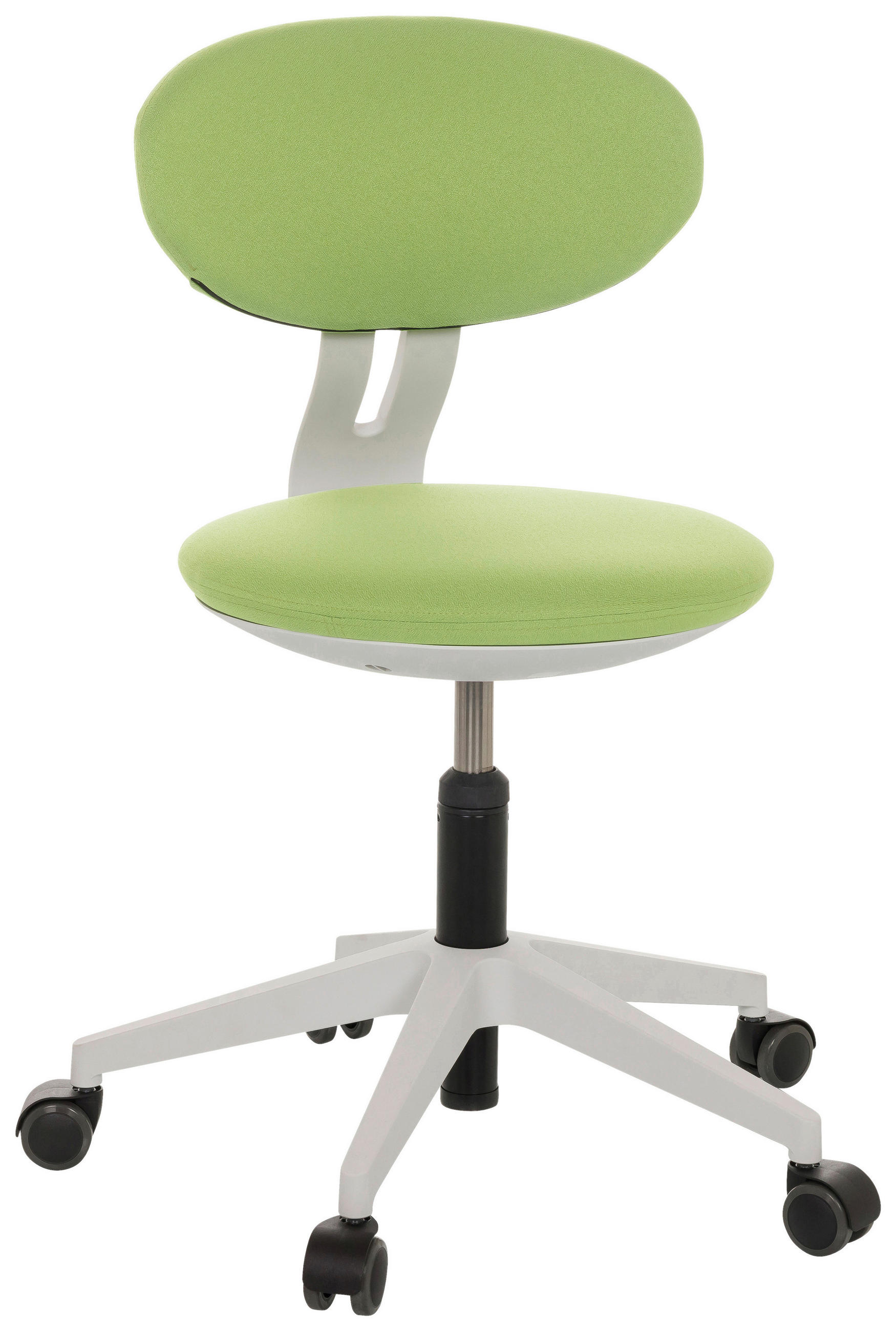 JUGENDDREHSTUHL Grün  - Weiß/Grau, Basics, Kunststoff/Textil (42/66-87/52cm) - MID.YOU