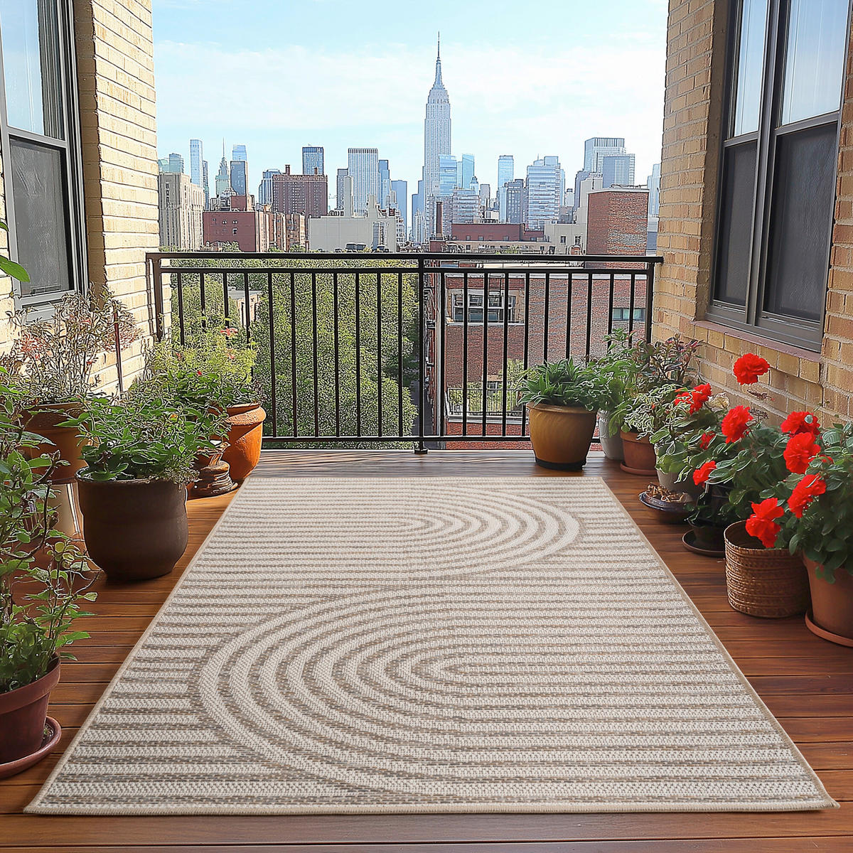 OUTDOORTEPPICH für Terrasse und Balkon 120/170 cm DESERT Beige  - Beige, Design, Textil (120/170cm) - Ayyildiz 