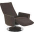 RELAXSESSEL Echtleder - Chromfarben/Dunkelbraun, Design, Leder/Metall (72/115/72/83-175cm) - Koinor