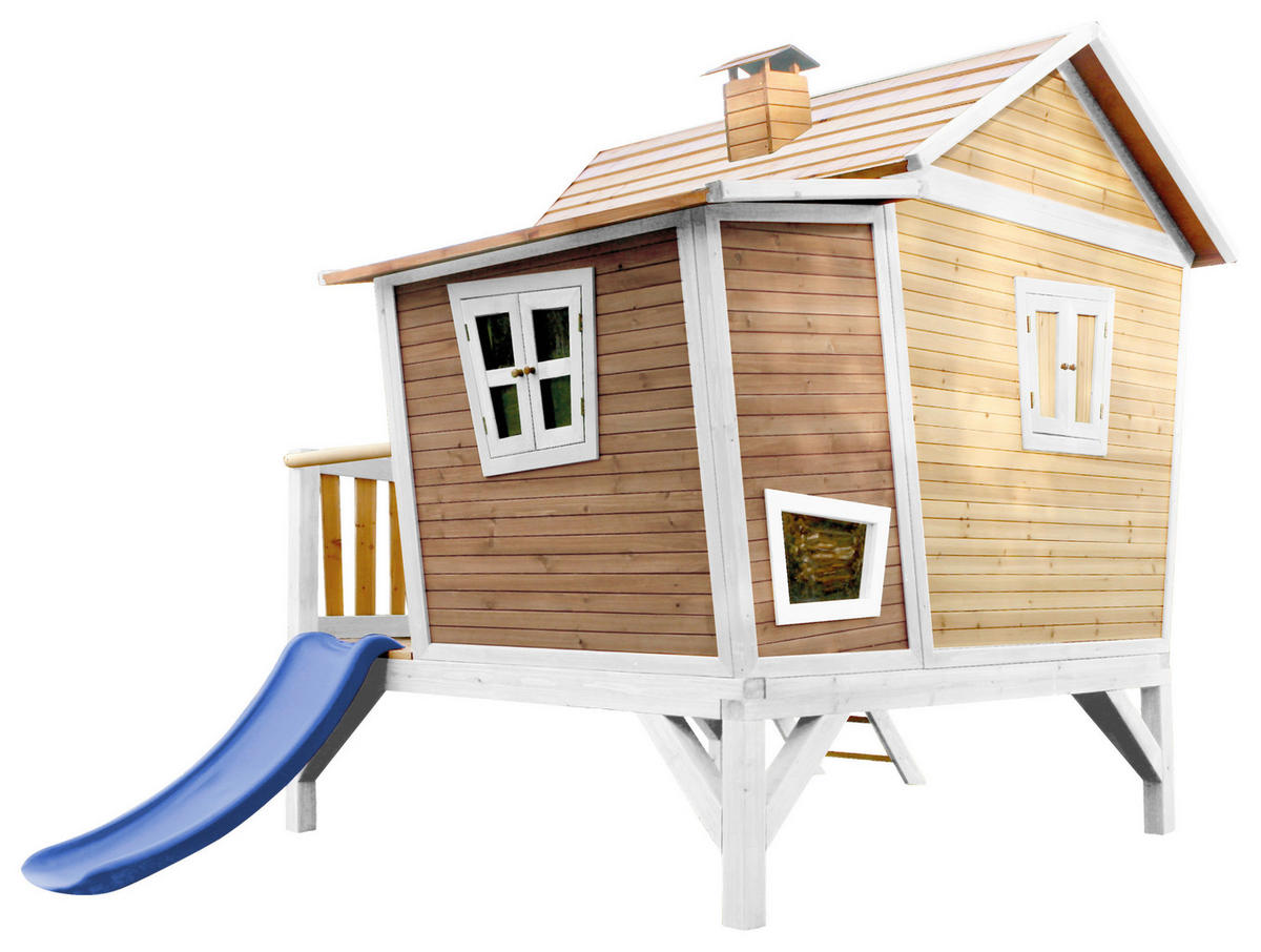 SPIELHAUS 123/12,8/152 cm  - Blau/Weiss, Konventionell, Holz/Kunststoff (123/12,8/152cm)