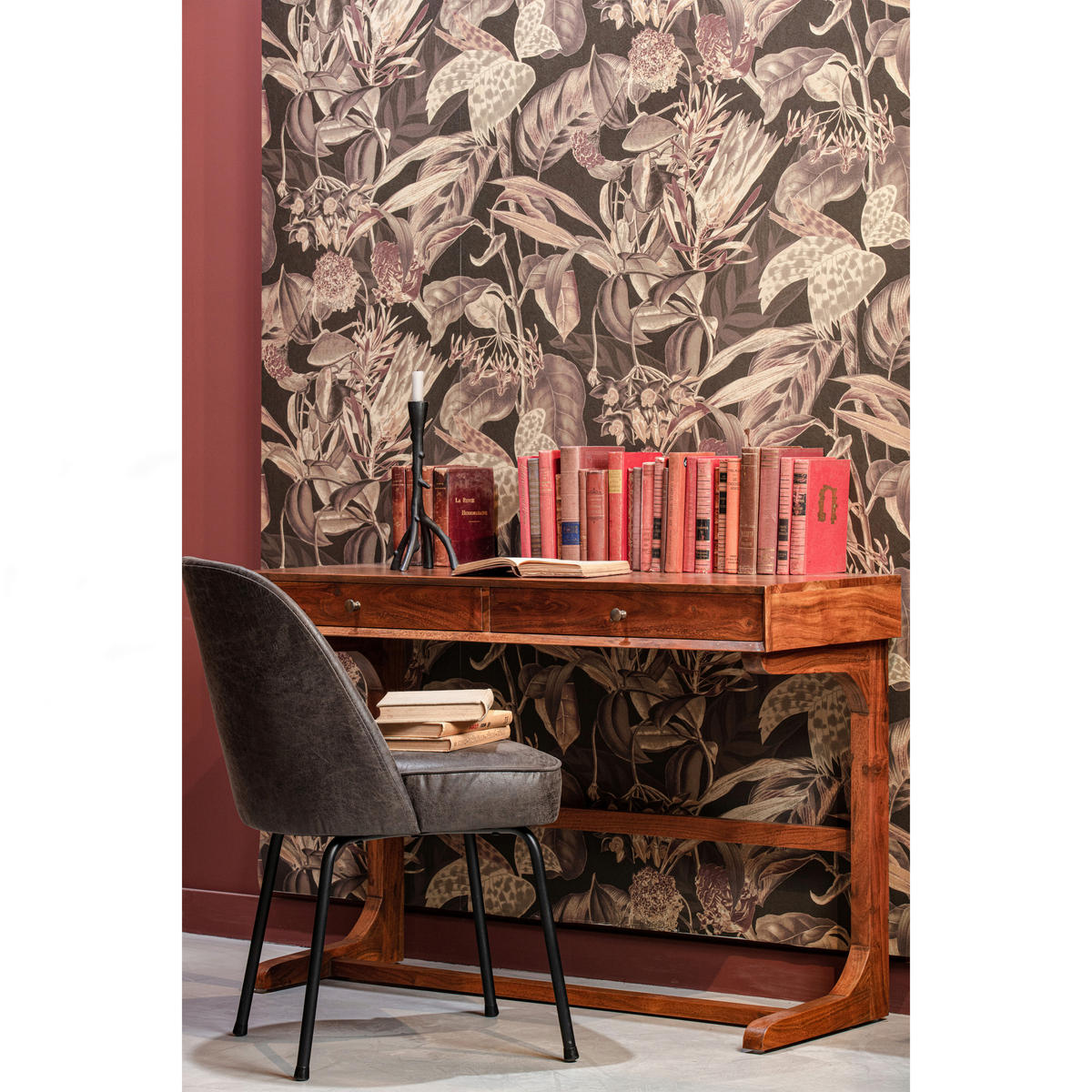 STUHL-SET 2 Stück  in Lederlook Echtleder  - Schwarz, MODERN, Leder/Textil (50/83/57cm) - Livetastic