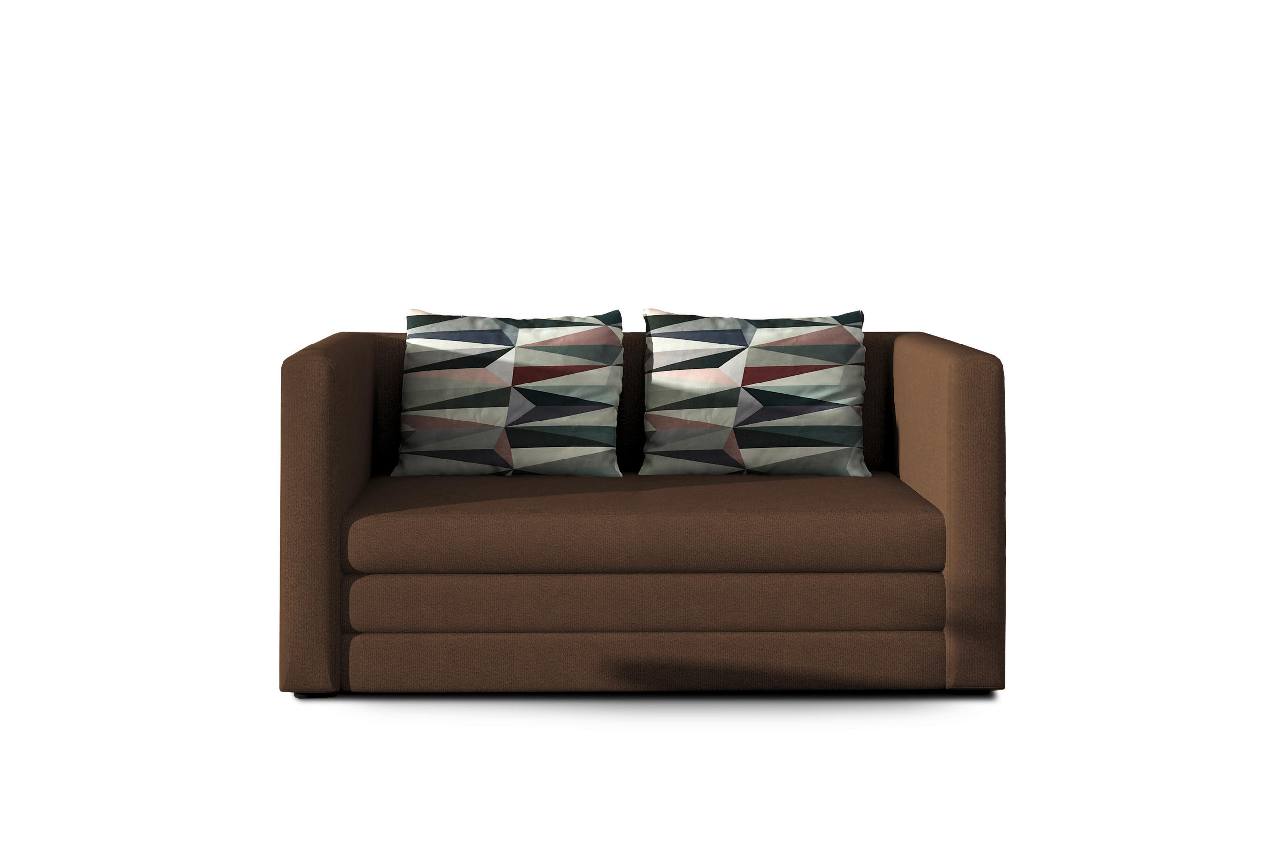 SCHLAFSOFA in Mikrovelours Braun  - Schwarz/Braun, Design, Kunststoff/Textil (132/62/70cm) - MID.YOU