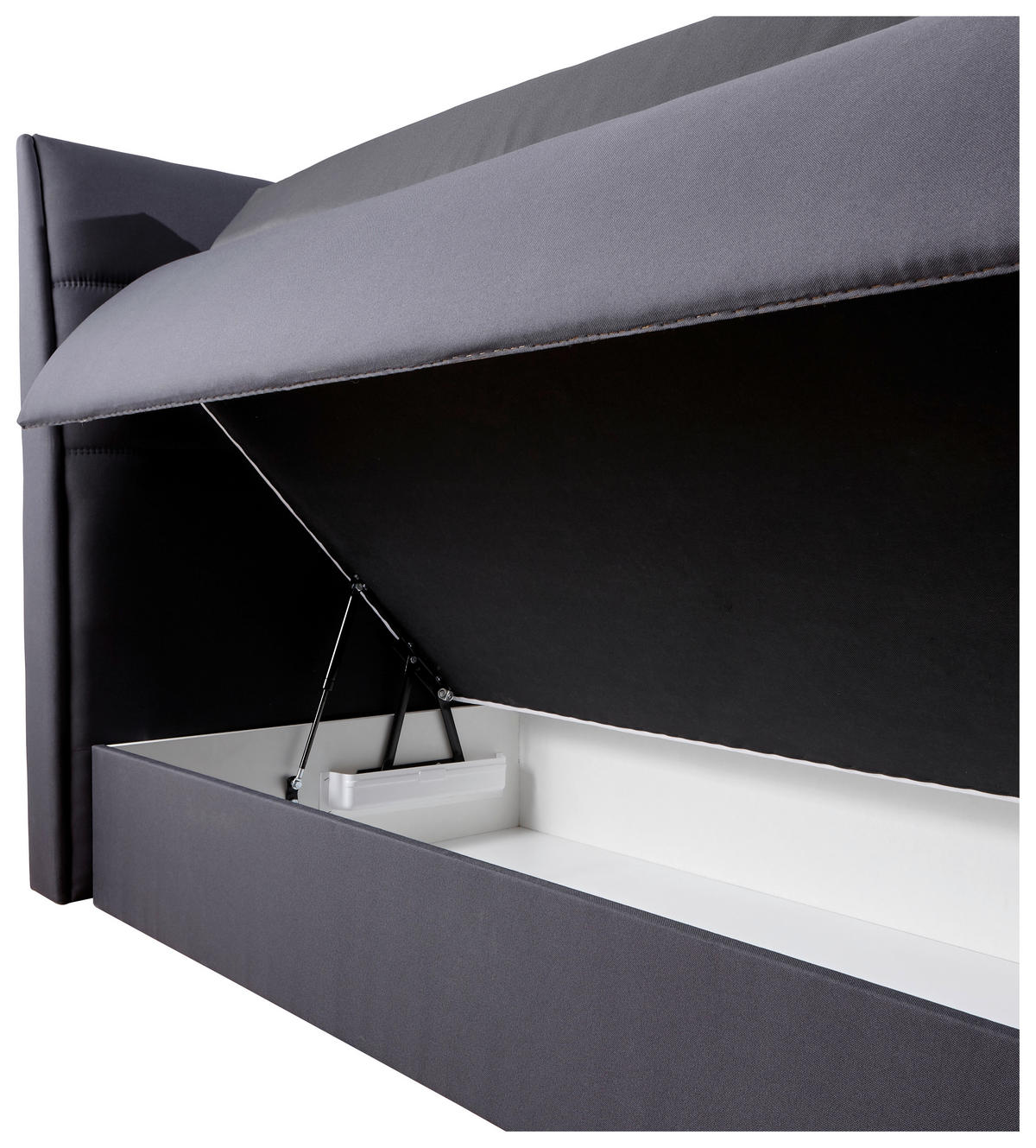 BOXSPRINGBETT 180/200 cm  in Anthrazit  - Wengefarben/Anthrazit, Konventionell, Holz/Textil (180/200cm) - Xora