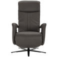 RELAXSESSEL in Leder Mokka  - Schwarz/Mokka, Design, Leder/Metall (71/112/83cm) - Dieter Knoll