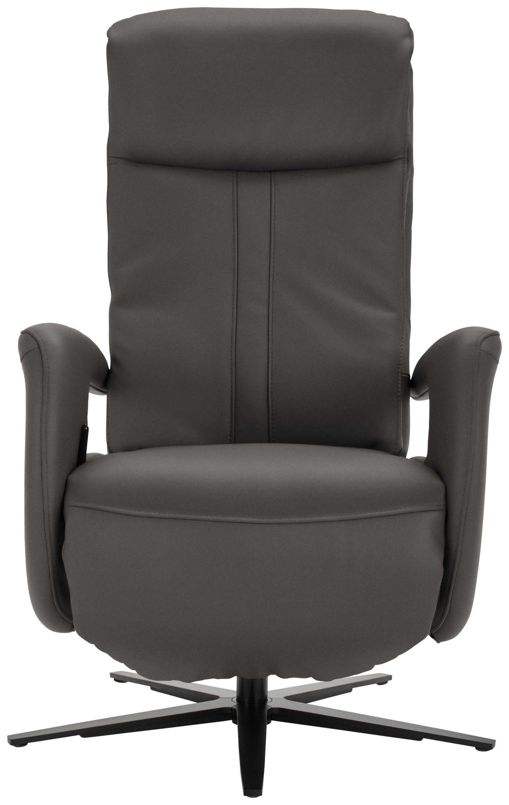 RELAXSESSEL in Leder Mokka  - Schwarz/Mokka, Design, Leder/Metall (71/112/83cm) - Dieter Knoll