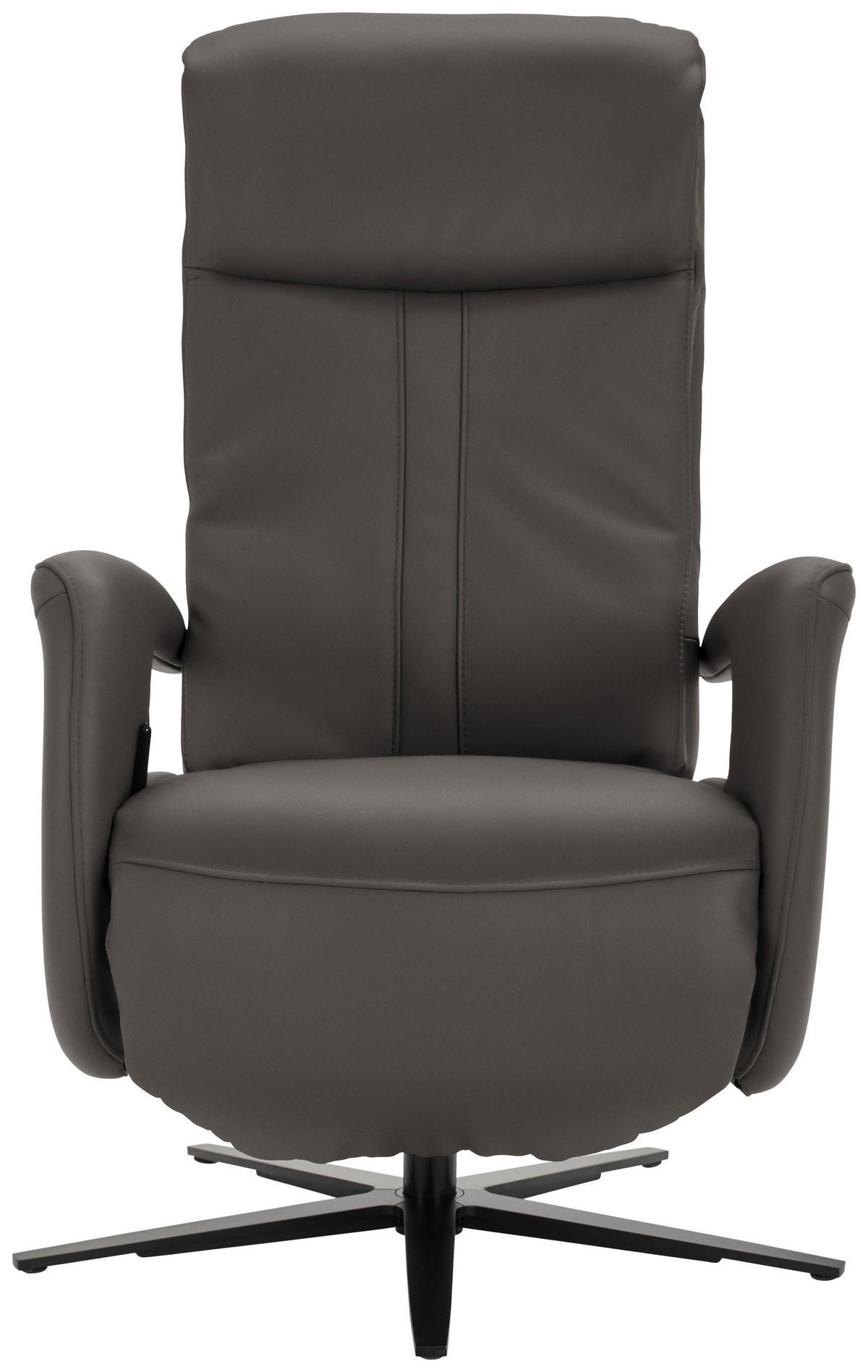 RELAXSESSEL in Leder Mokka  - Schwarz/Mokka, Design, Leder/Metall (71/112/83cm) - Dieter Knoll