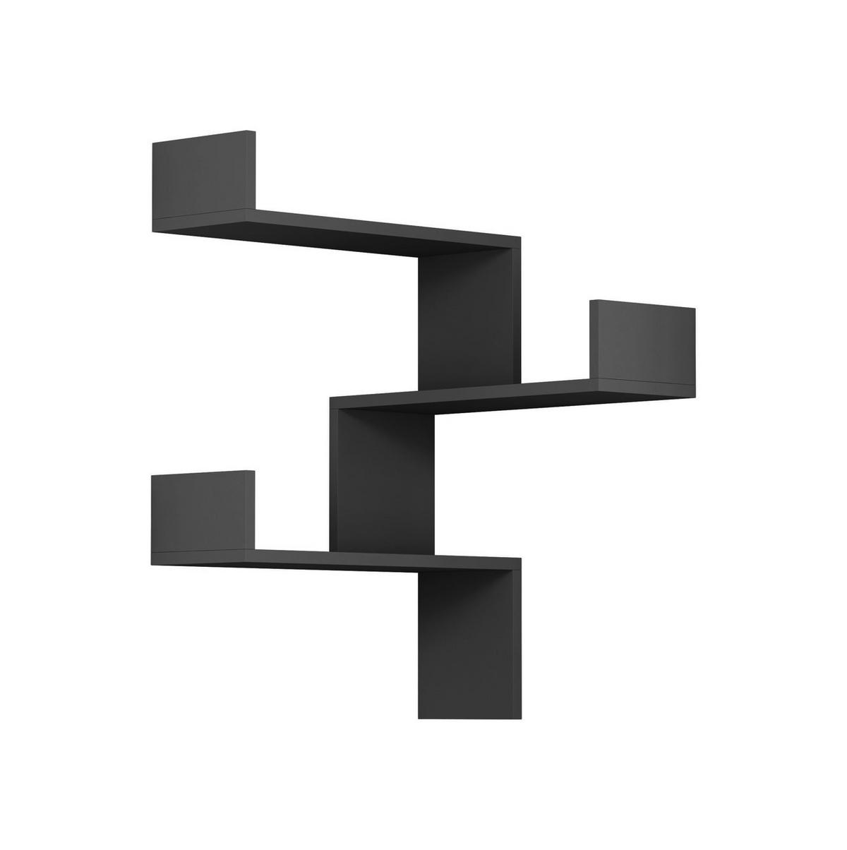 ÉTAGÈRE MURALE 60/90/22 cm  - Anthrazit, Design, Holzwerkstoff (60/90/22cm) - Livetastic