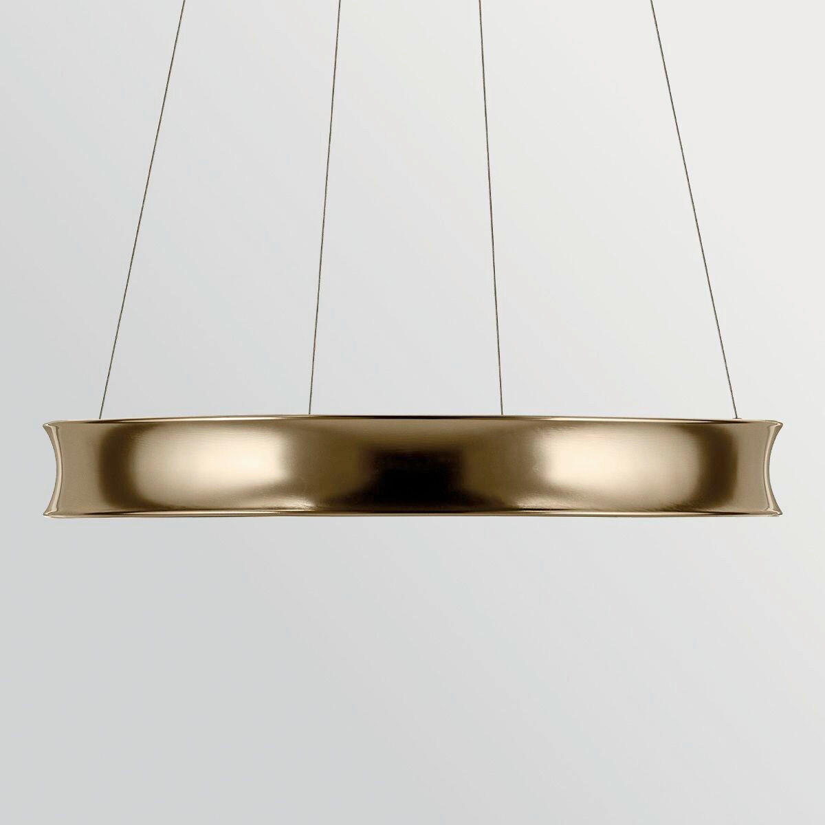 LED-HÄNGELEUCHTE Kichler 95/74,8 cm  - Champagner, Design, Metall (95/74,8cm) - Elstead Lighting