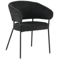 ARMLEHNSTUHL  in Eisen Cord  - Schwarz, LIFESTYLE, Holz/Textil (60/81/60cm) - Livetastic